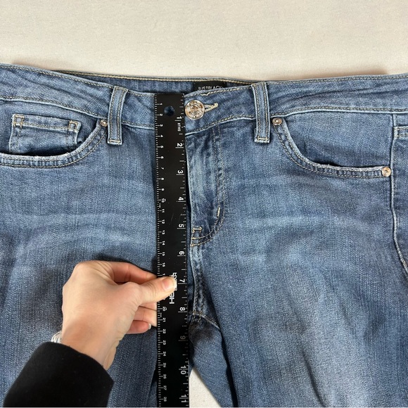 Just Black Boyfriend Jeans Womens 28 Blue Denim Distressed Medium Wash Mid Rise - Picture 8 of 11